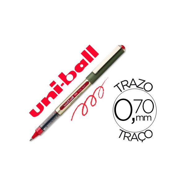 Marcador uni ball roller ub 157 vermelho 07 mm