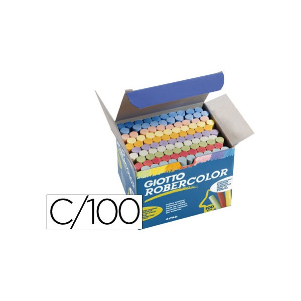 Giz robercolor cor caixa 100 unidades