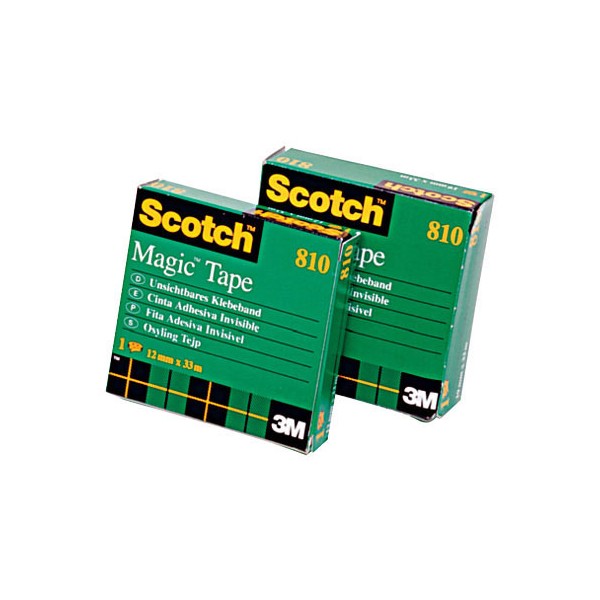 Fita adesiva scotch magic 66 mt x 19 mm em caixa unitaria