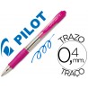 Esferografica pilot super grip rosa retratil com grip tinta base de oleo