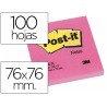 Bloco de notas adesivas post it fucsia 76 x 76 mm