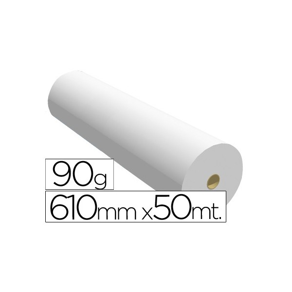 Papel reprografia 90 gr 610 mm x 50 mt