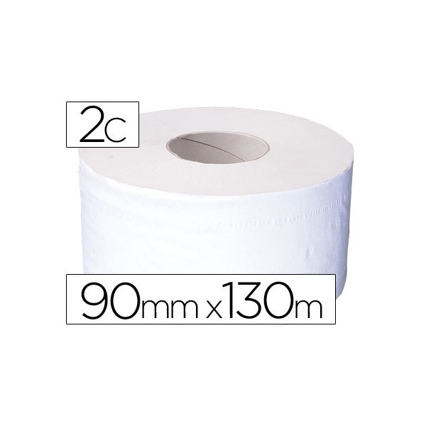 Papel higienico jumbo 2 folhas reciclado rolo com 130 mt para dispensador 925