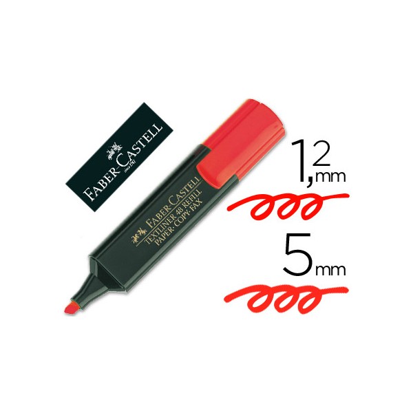 Marcador faber fluorescente 48 21 vermelho