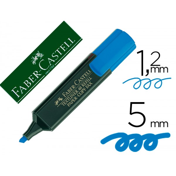 Marcador fluorescente faber 48 44 azul