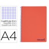 Caderno espiral liderpapel a4 wonder capa plastico 80f 90gr quadricula 4mm com margem vermelho