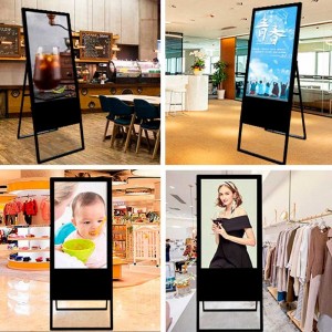 Painel digital LCD Full HD 43" Cavalete Dobrável com Wi-Fi