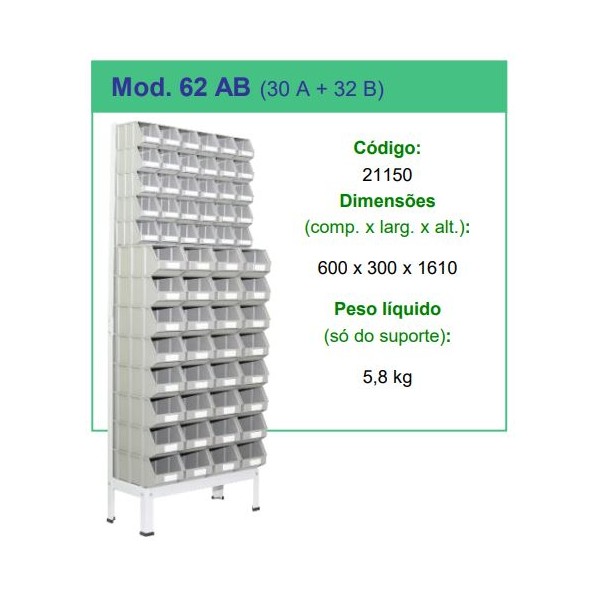 Estante para Caixa stock 62 AB