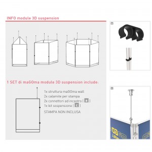 Suporte para impressão tridimensional suspenso