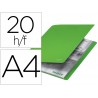 Capa catalogo leitz recycle din a4 20 bolsas polipropileno verde