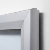 T-Vitrine aus grauem Leder