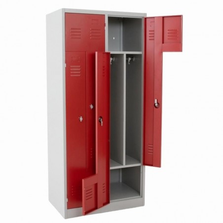 Vestiário Duplo Com 4 Cacifos Em L