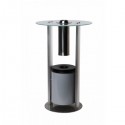 Mesa com cinzeiro de pé| base de aço resistente