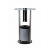 Mesa com cinzeiro de pé| base de aço resistente