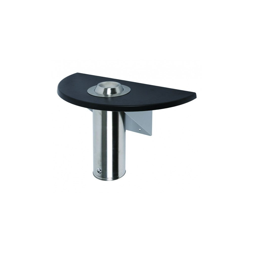 Mesa moral com cinzeiro de alumínio polido