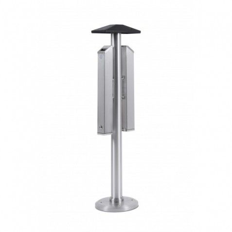 Poste com cinzeiro| aluminio pulido Poste com cinzeiro| aluminio pulido