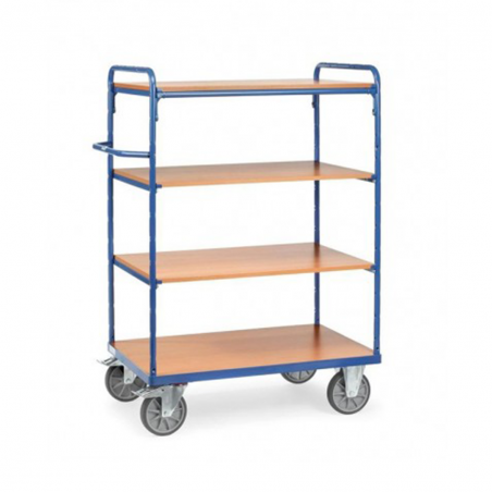 Carro de plataforma con estantes