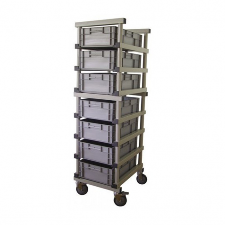 Carrinho de Armazenamento Metálico com Prateleiras, suporte até 500Kg