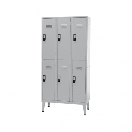 Vestiaire triple 6 casiers