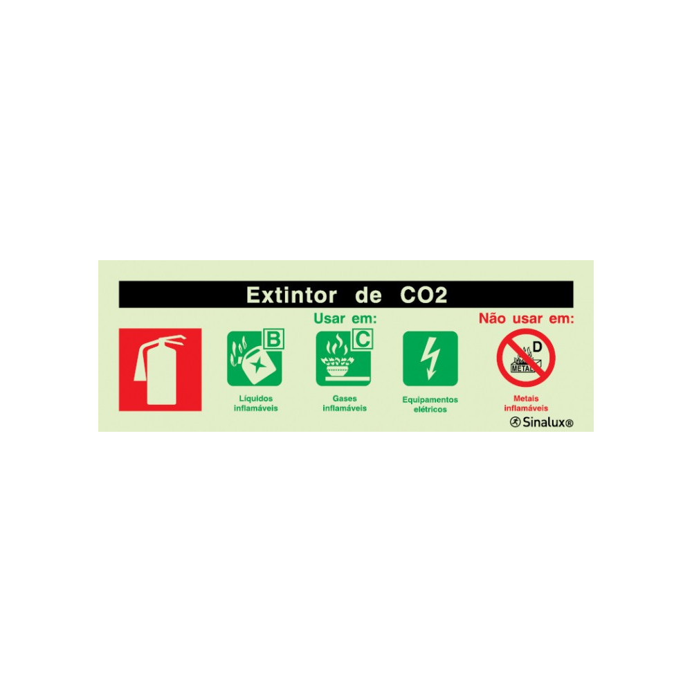 Extintor de CO2 240x85mm