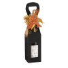 100 UN. SCHACHTELN FÜR 1 FLASCHE - SCHWARZ 9x9x41 CM SCHWARZE KARTE