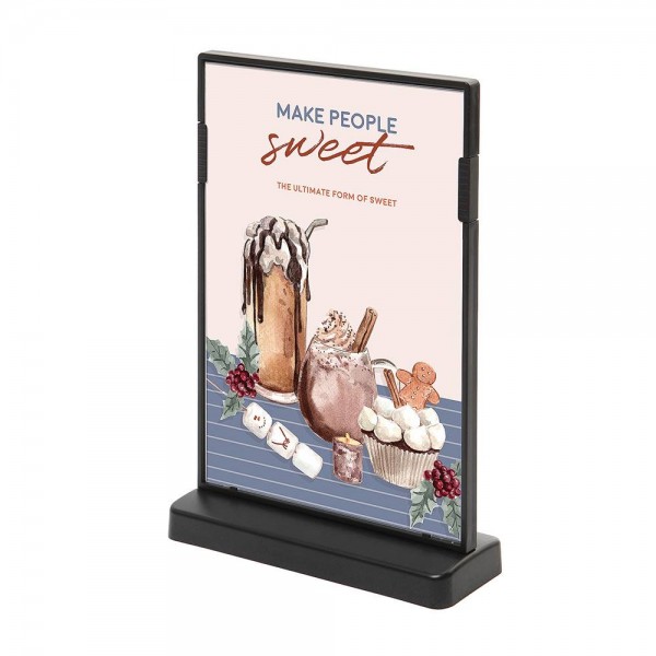 SCRITTO® Porta Folhetos T, A5 preto SCRITTO® Porta Folhetos T, A5 preto