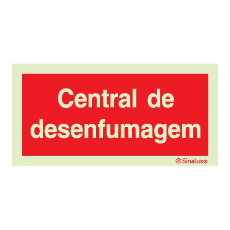 Sinal de central de desenfumagem