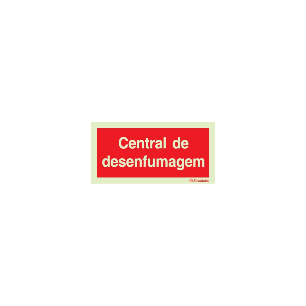 Sinal de central de desenfumagem