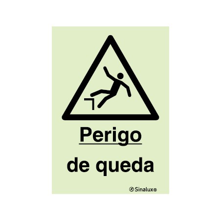 Sinal de perigo de queda