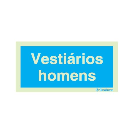 Sinal de informação, vestiários homens