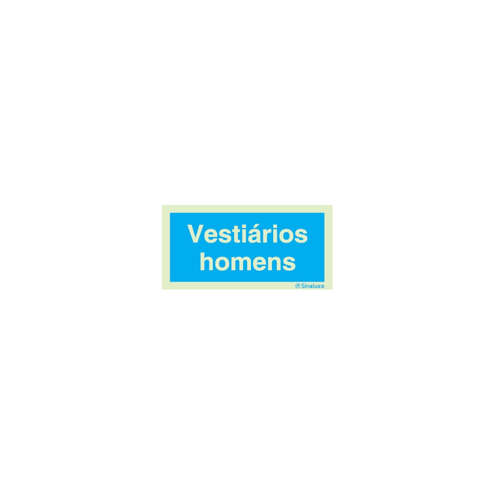 Sinal de informação, vestiários homens
