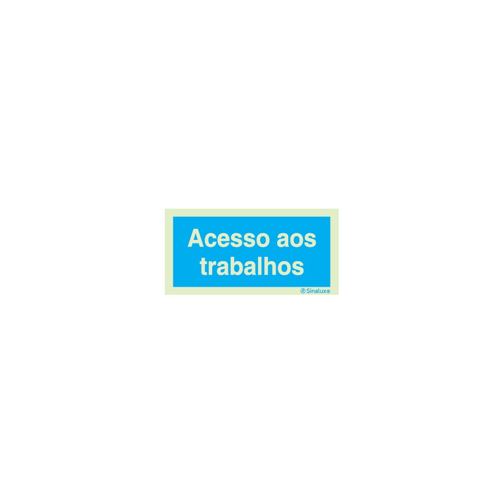 Sinal de informação, acesso aos trabalhos