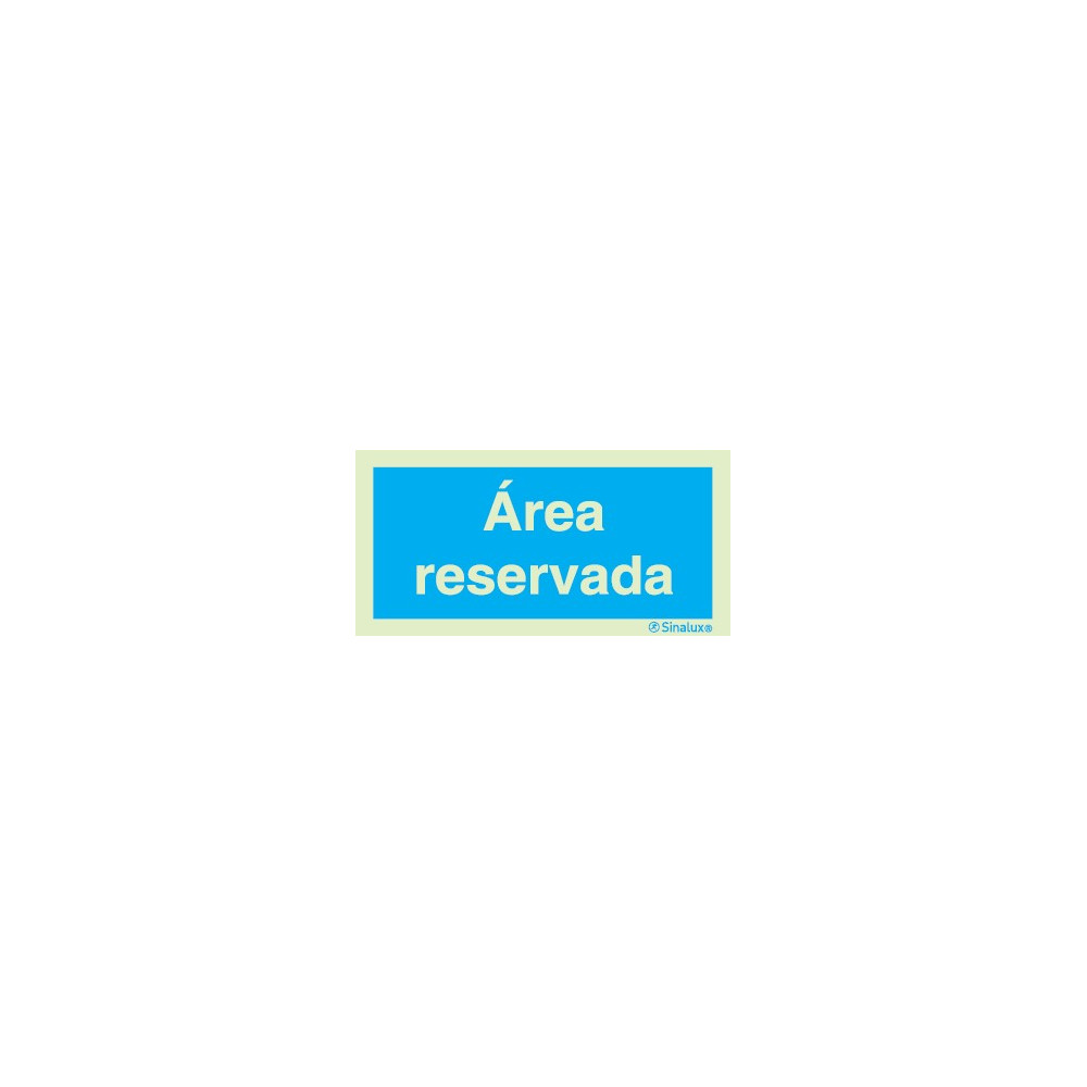 Sinal de informação, área reservada
