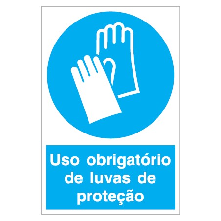 Uso obrigatório de luvas de proteção