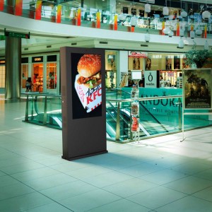 Totem de publicidade exterior tela LCD 55" - Dupla face - Android 7.1